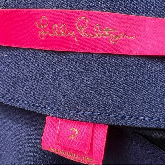 🌻Lilly Pulitzer Blue Merrin High-Rise Bi-Stretch Pant 27" Inseam  Size 2 - Picture 7 of 9